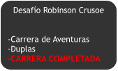 Desafío Robinson Crusoe   -Carrera de Aventuras -Duplas -CARRERA COMPLETADA
