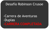 Desafío Robinson Crusoe   -Carrera de Aventuras -Duplas -CARRERA COMPLETADA