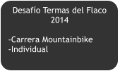 Desafío Termas del Flaco 2014  -Carrera Mountainbike -Individual