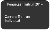 Peñuelas Trailrun 2014   -Carrera Trailrun -Individual