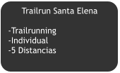 Trailrun Santa Elena  -Trailrunning -Individual -5 Distancias
