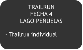 TRAILRUN   FECHA 4 LAGO PEÑUELAS  - Trailrun individual