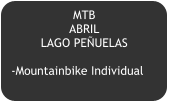 MTB   ABRIL LAGO PEÑUELAS  -Mountainbike Individual