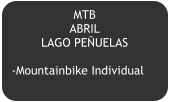 MTB   ABRIL LAGO PEÑUELAS  -Mountainbike Individual