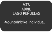 MTB   ABRIL LAGO PEÑUELAS  -Mountainbike Individual